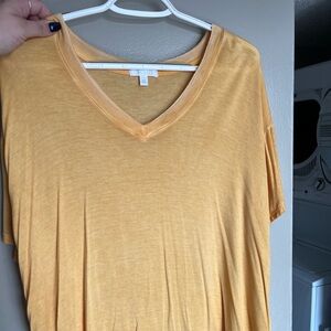 Yellow v neck t shirt